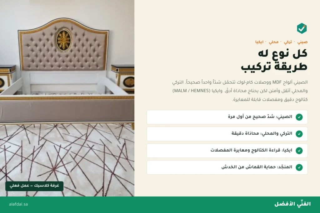 تركيب غرف نوم صيني وتركي وايكيا بالرياض — الفنّي الأفضل