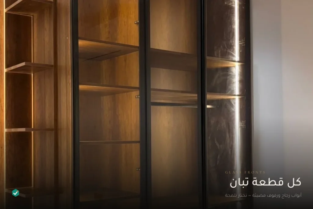 خزائن بأبواب زجاج