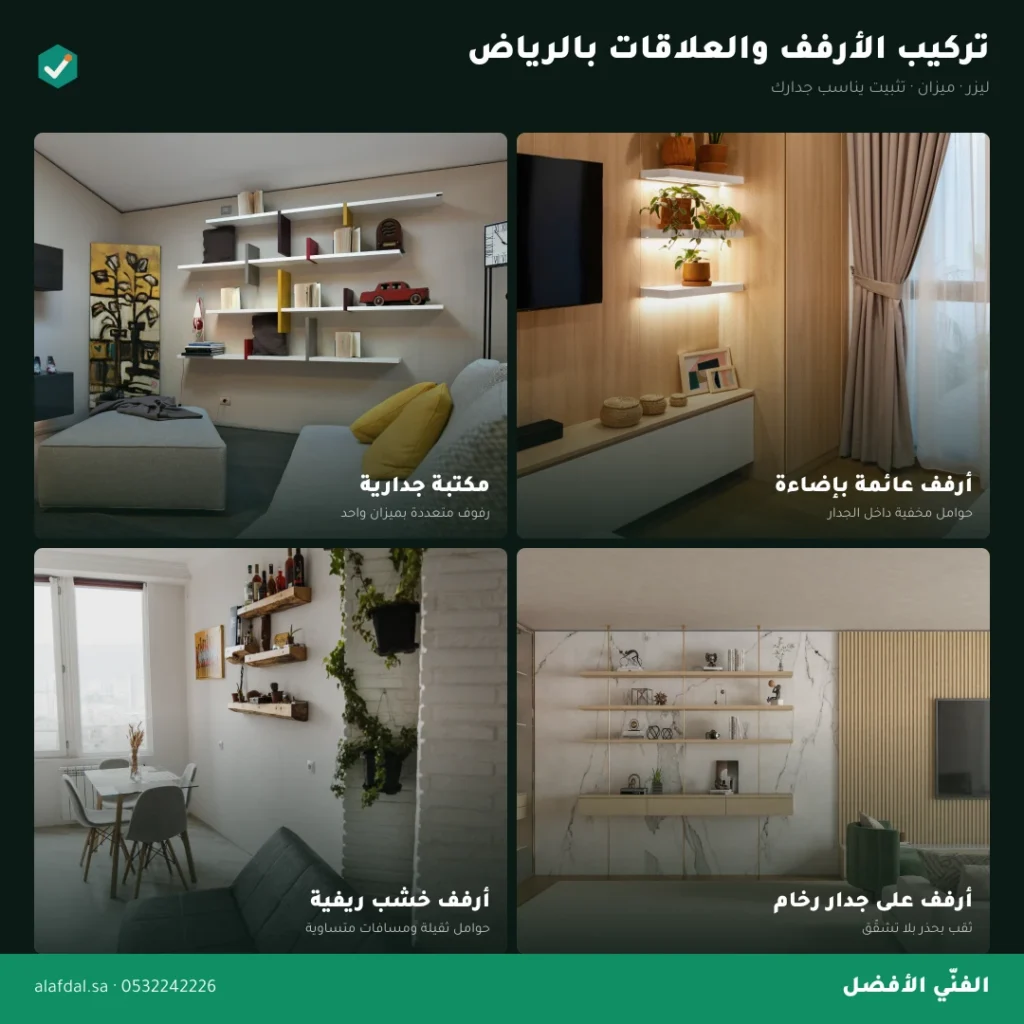 فني تركيب أرفف بالرياض — الفنّي الأفضل